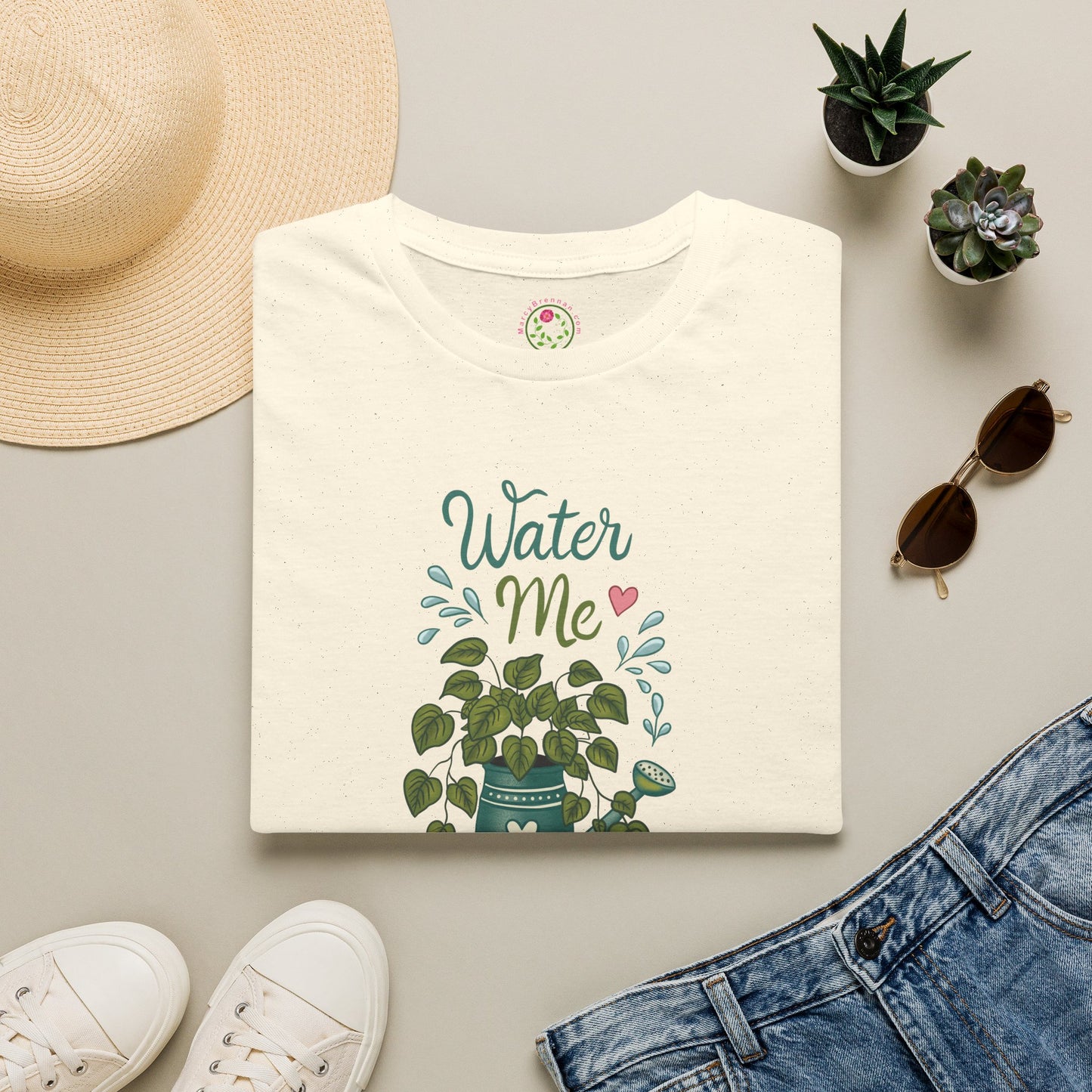 Plant Mom T-Shirt — "Water Me" Houseplant Graphic Tee