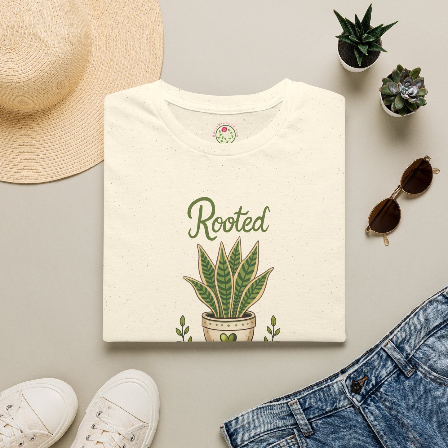 Rooted Plant T-Shirt — Potted Snake Plant Graphic Tee