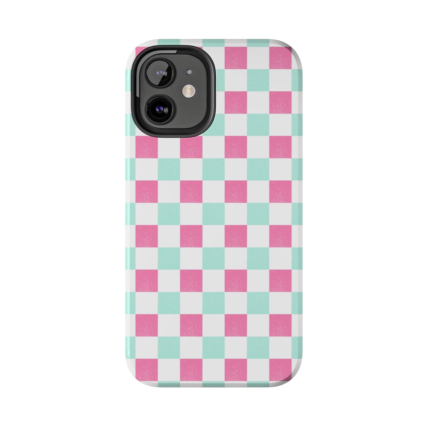 Pastel Christmas Checks Tough Phone Cases