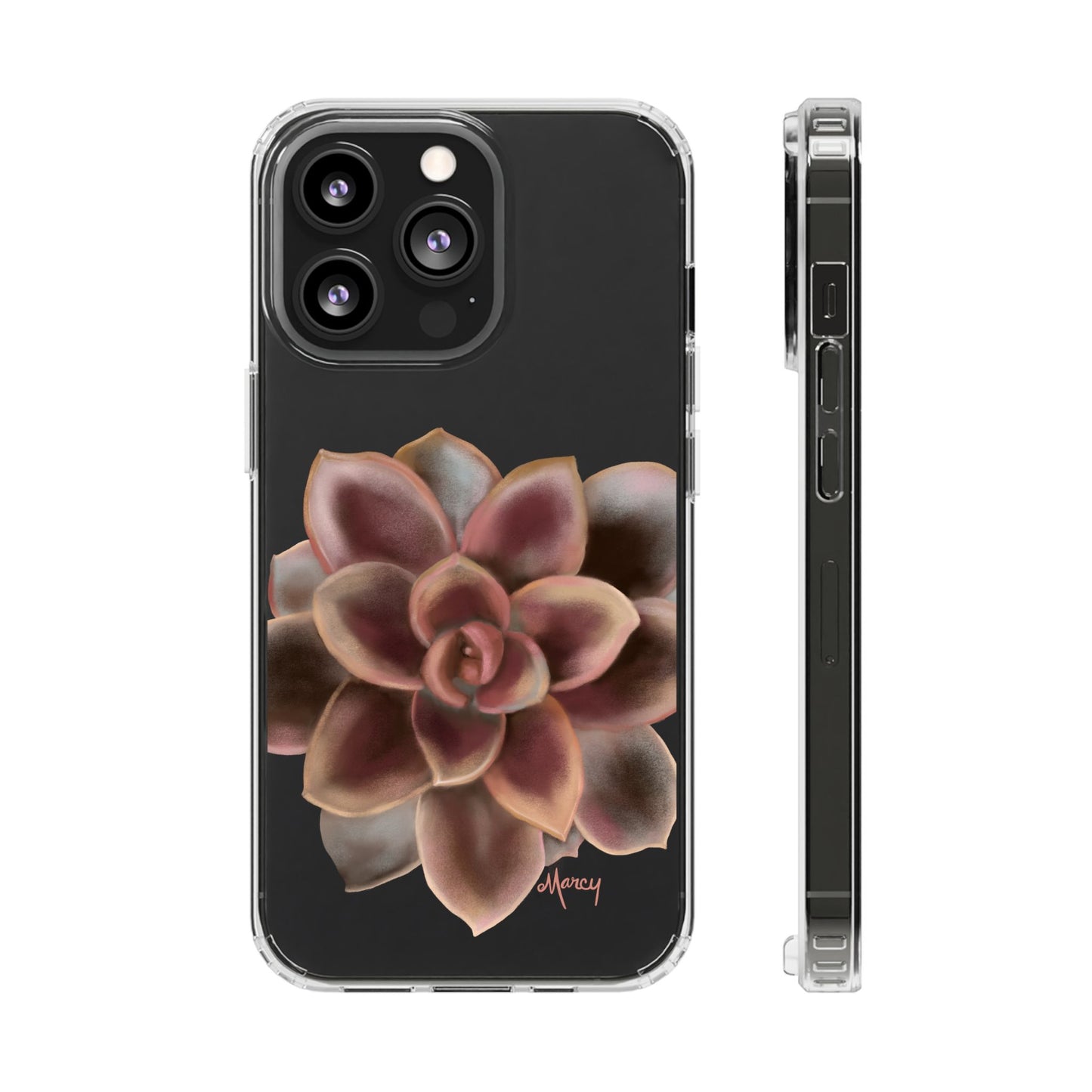 Chocolate Succulent Clear Cases