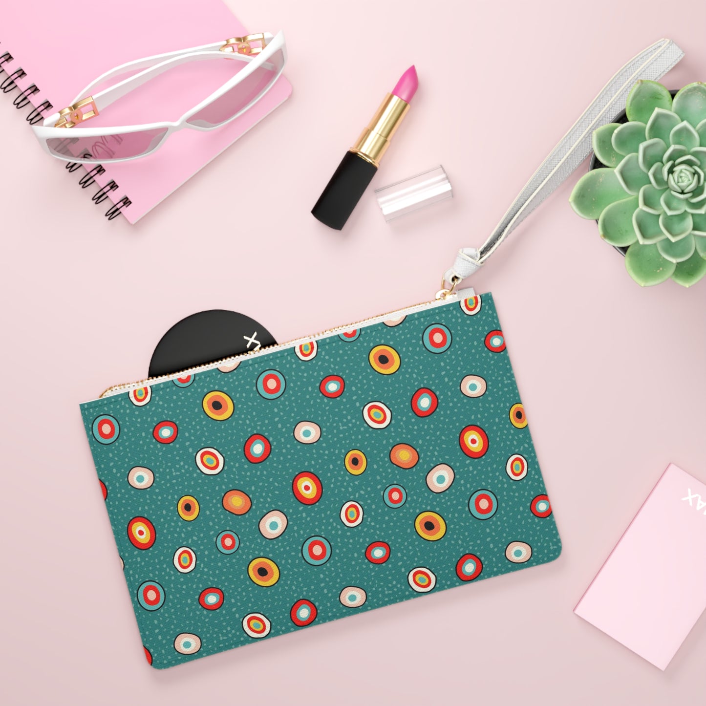 Funky Circles Clutch Bag