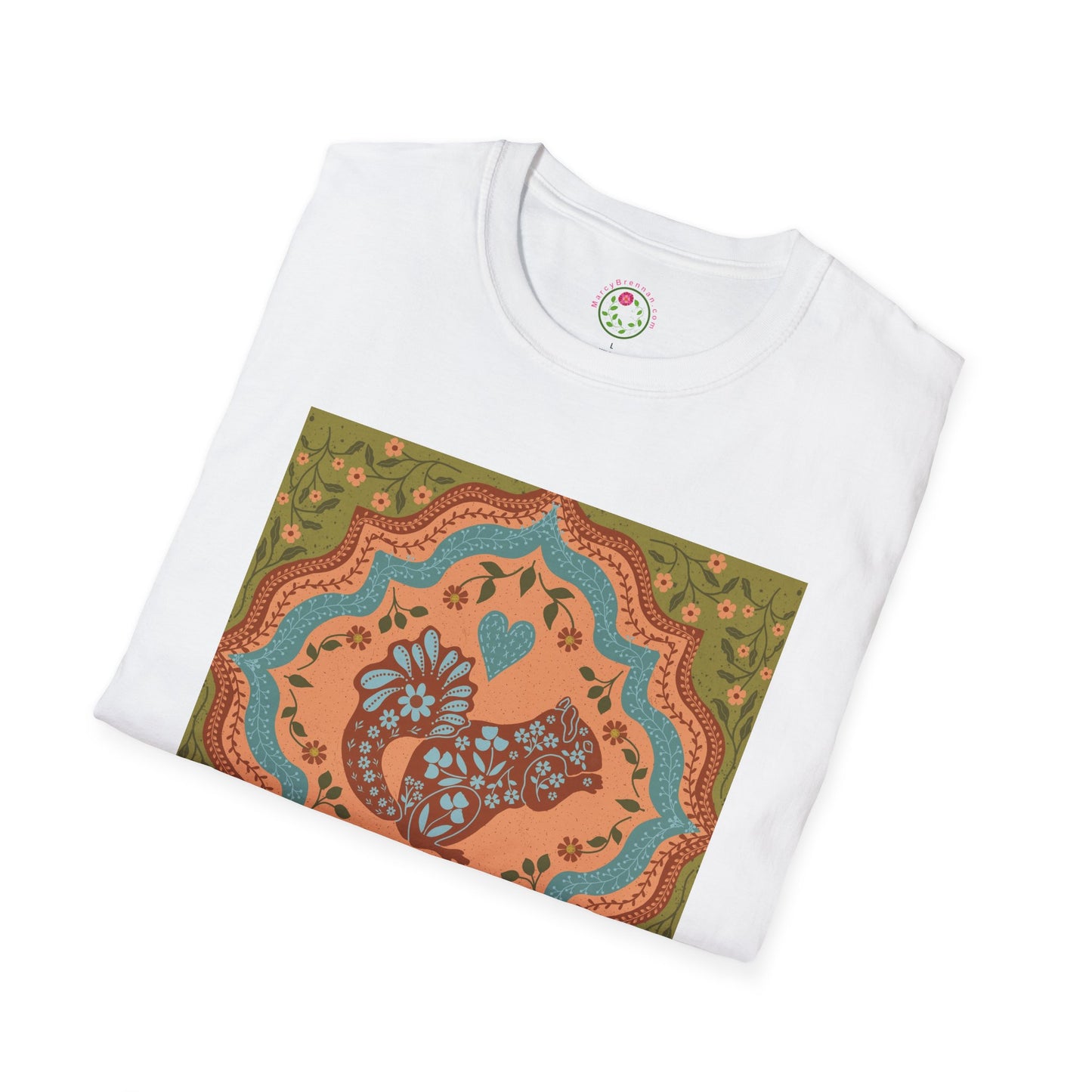 Scandi Woodland Squirrel Softstyle T-Shirt