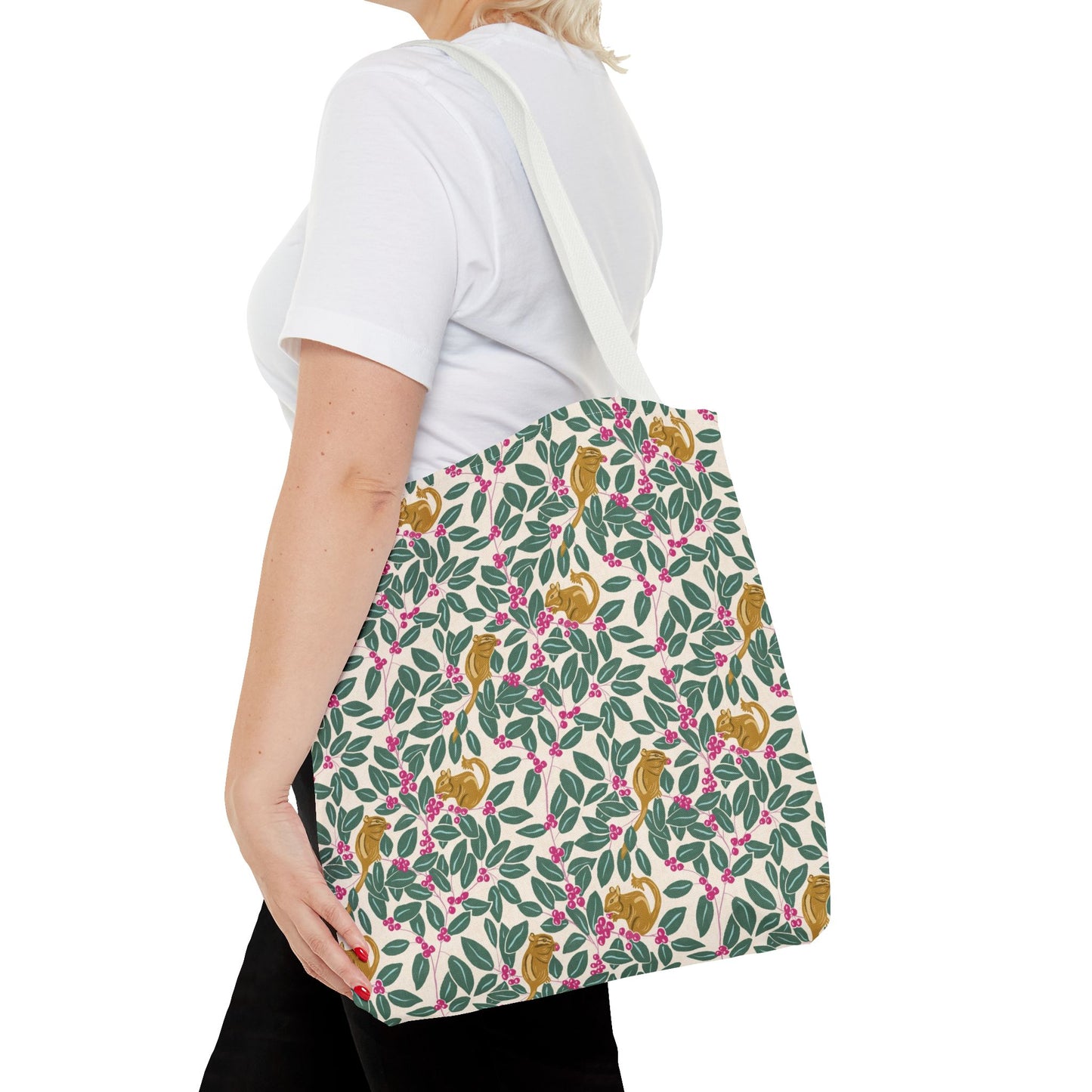 Wintergreen and Chipmunks Tote Bag