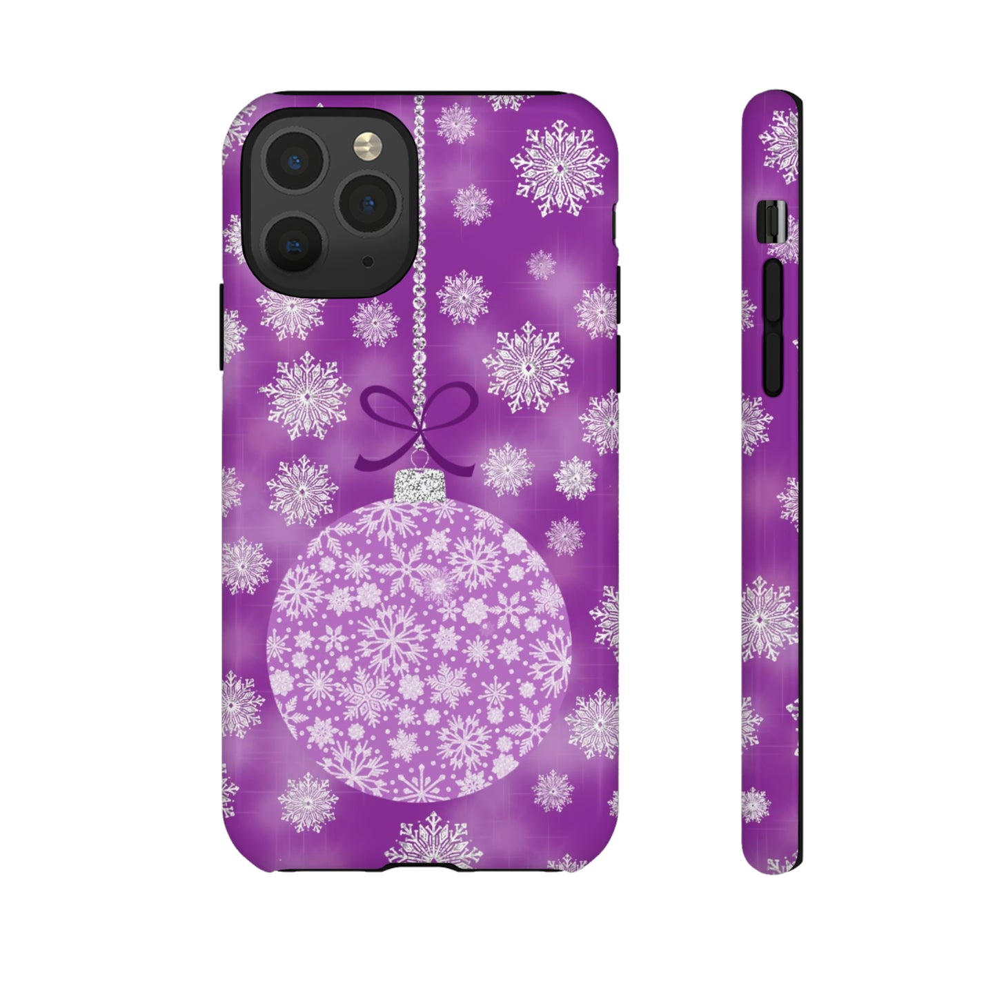 Glittering Snowflake Bauble in Purples Tough Cases