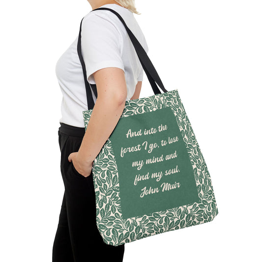 Sassafras Leaves with Quote Tote Bag