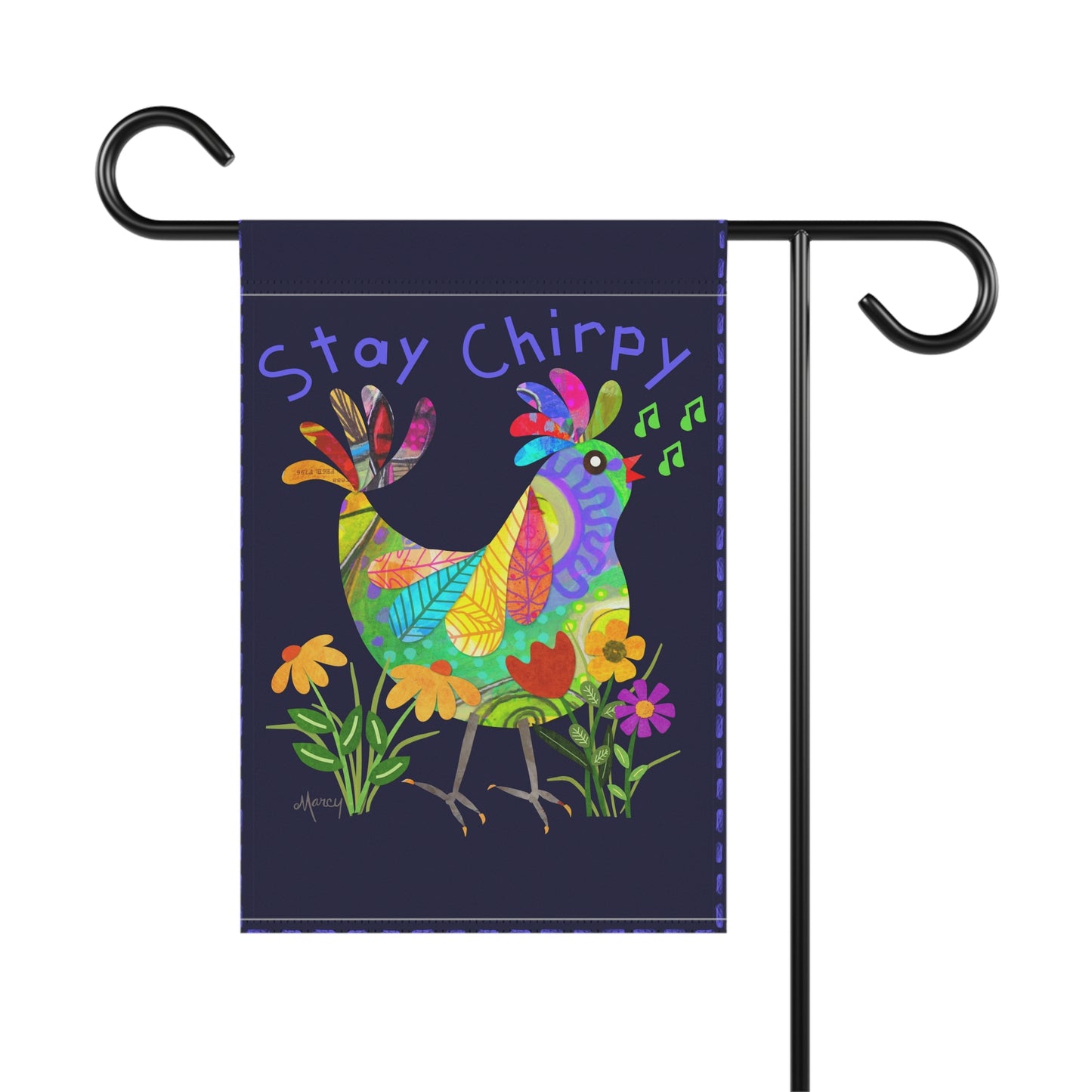 Kooky Bird Collage Garden Banner