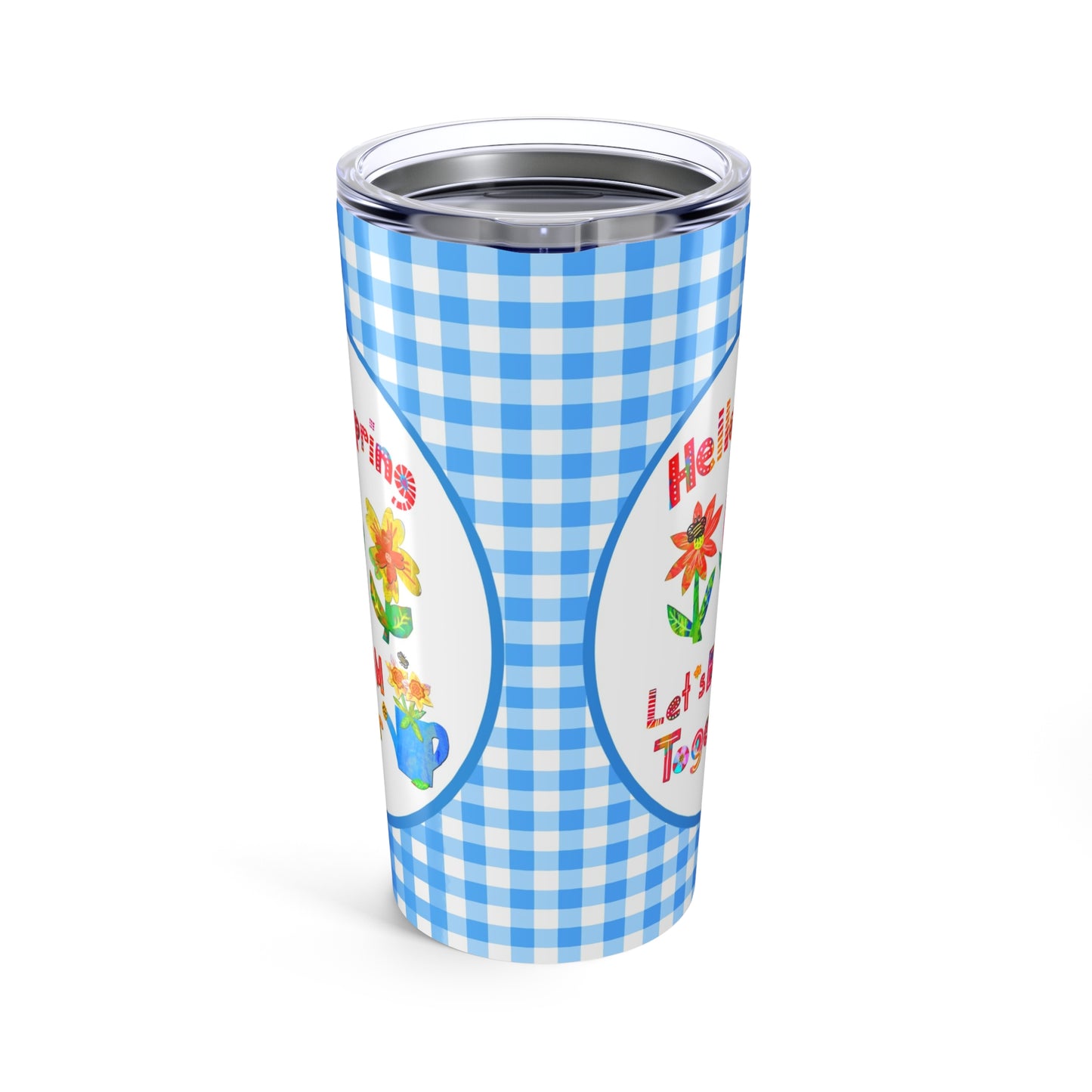 Hello Spring Collage Stainless Steel Travel Mug