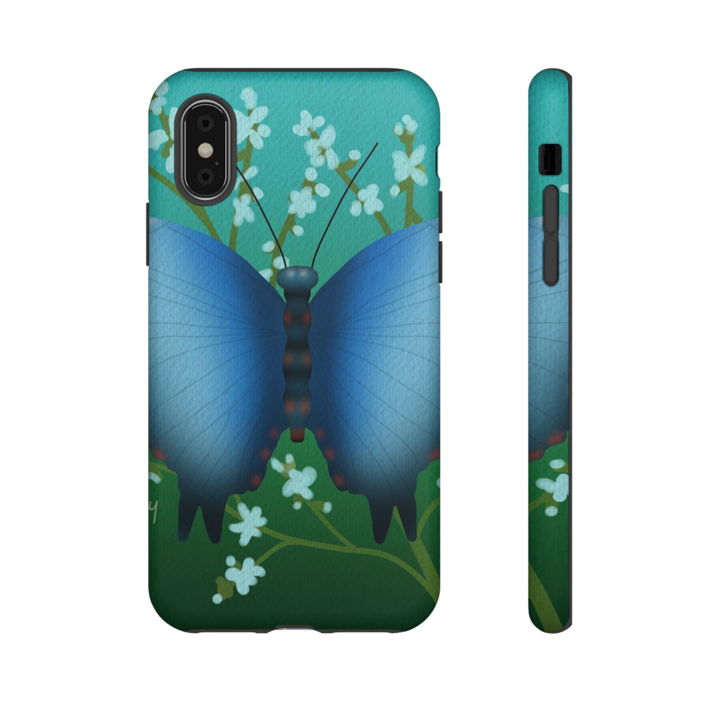 Blue Butterfly Tough Phone Case