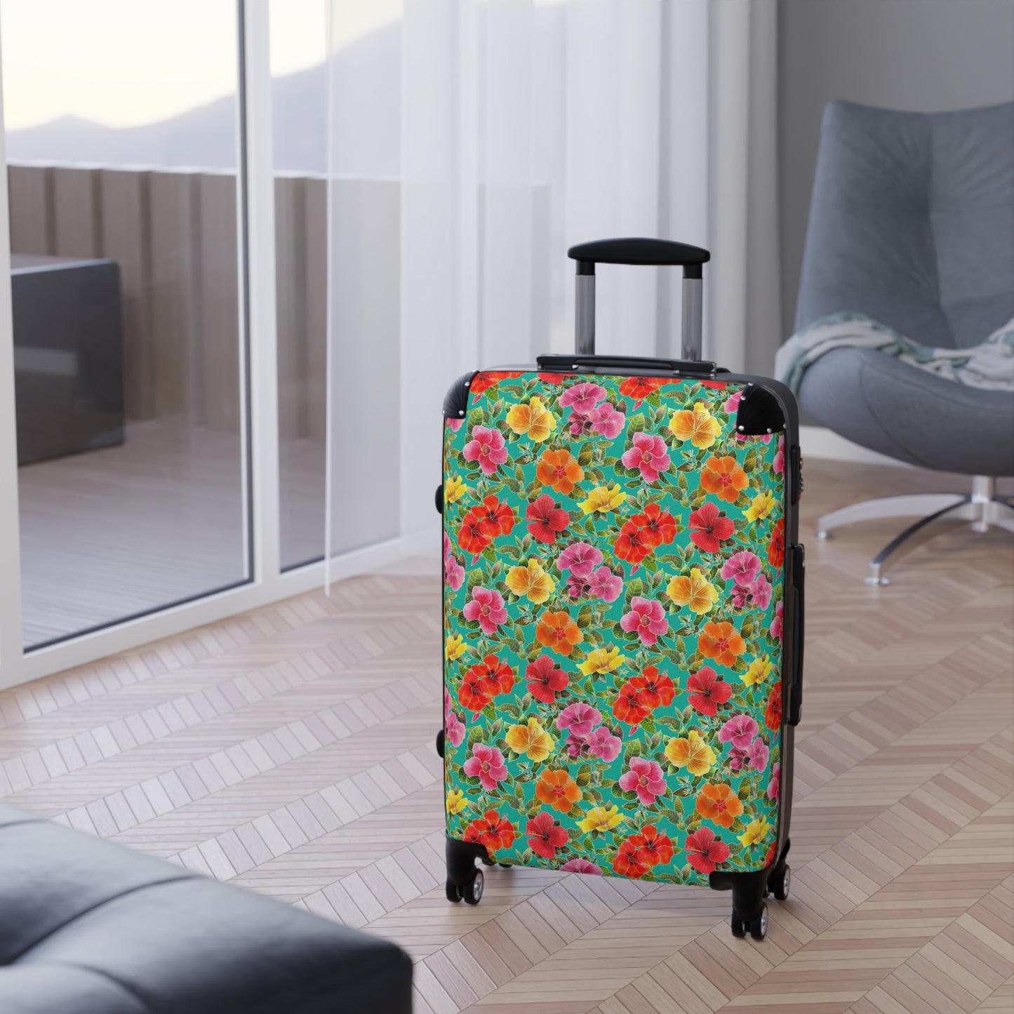 Hibiscus Garden Hardside Spinner Suitcase