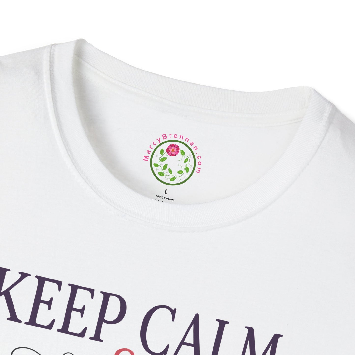 Keep Calm & Color On T-Shirt — Floral Crown Coloring Therapy Tee