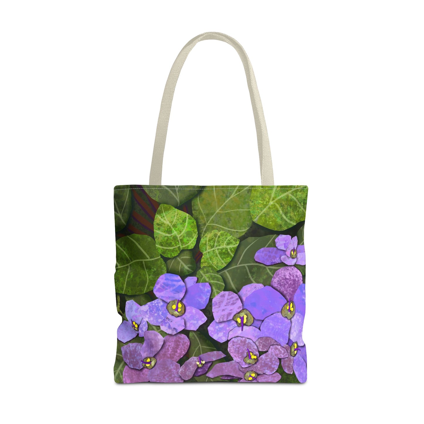 African Violets Collage Tote Bag