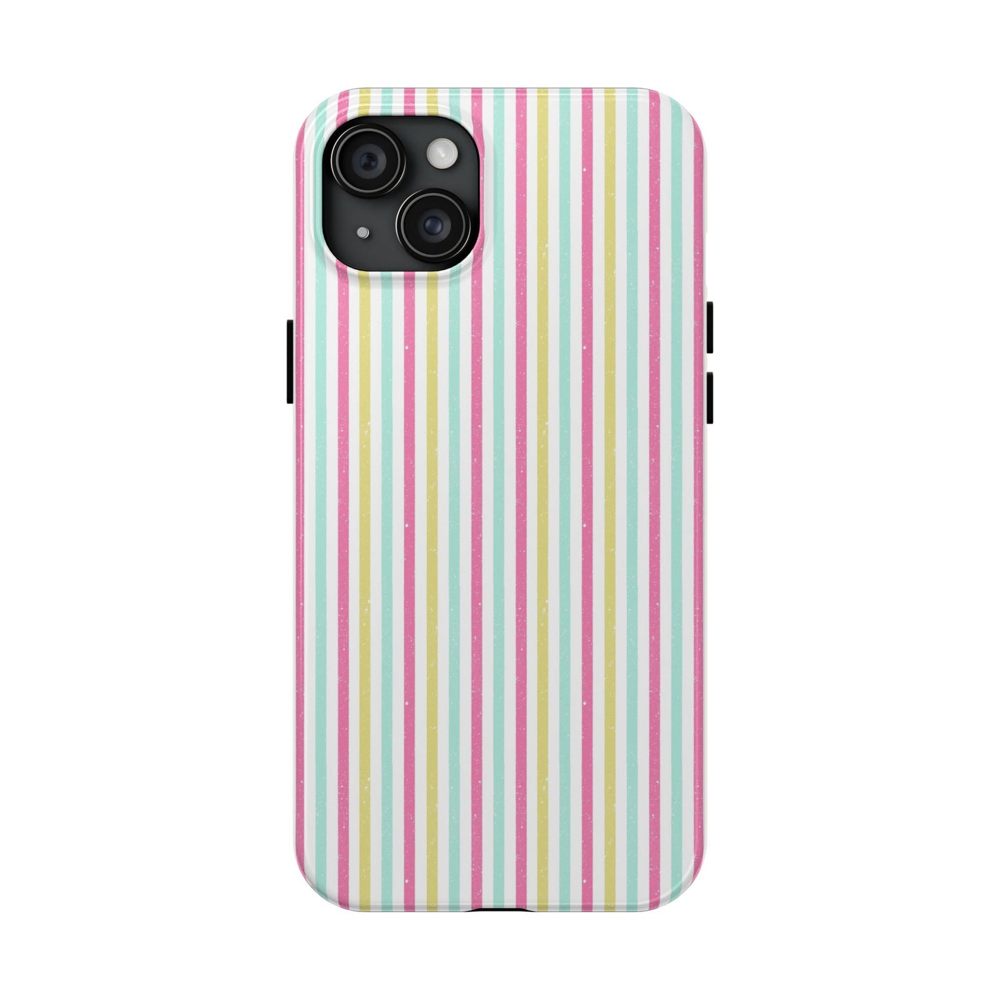 Pastel Stripes on White Tough Phone Cases