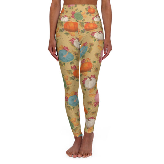 Colorful Pumpkins High Waisted Yoga Leggings