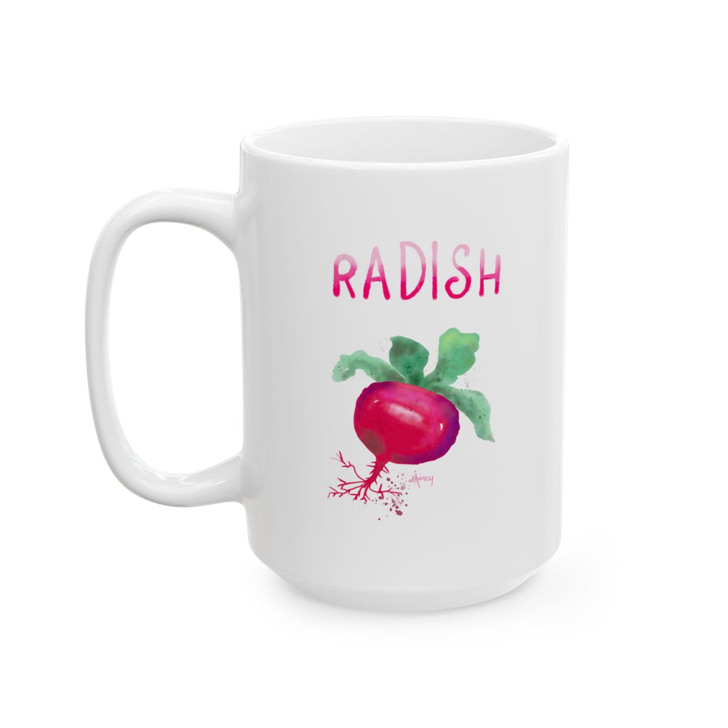 Radish Watercolor Painting Ceramic Mug 11oz & 15oz