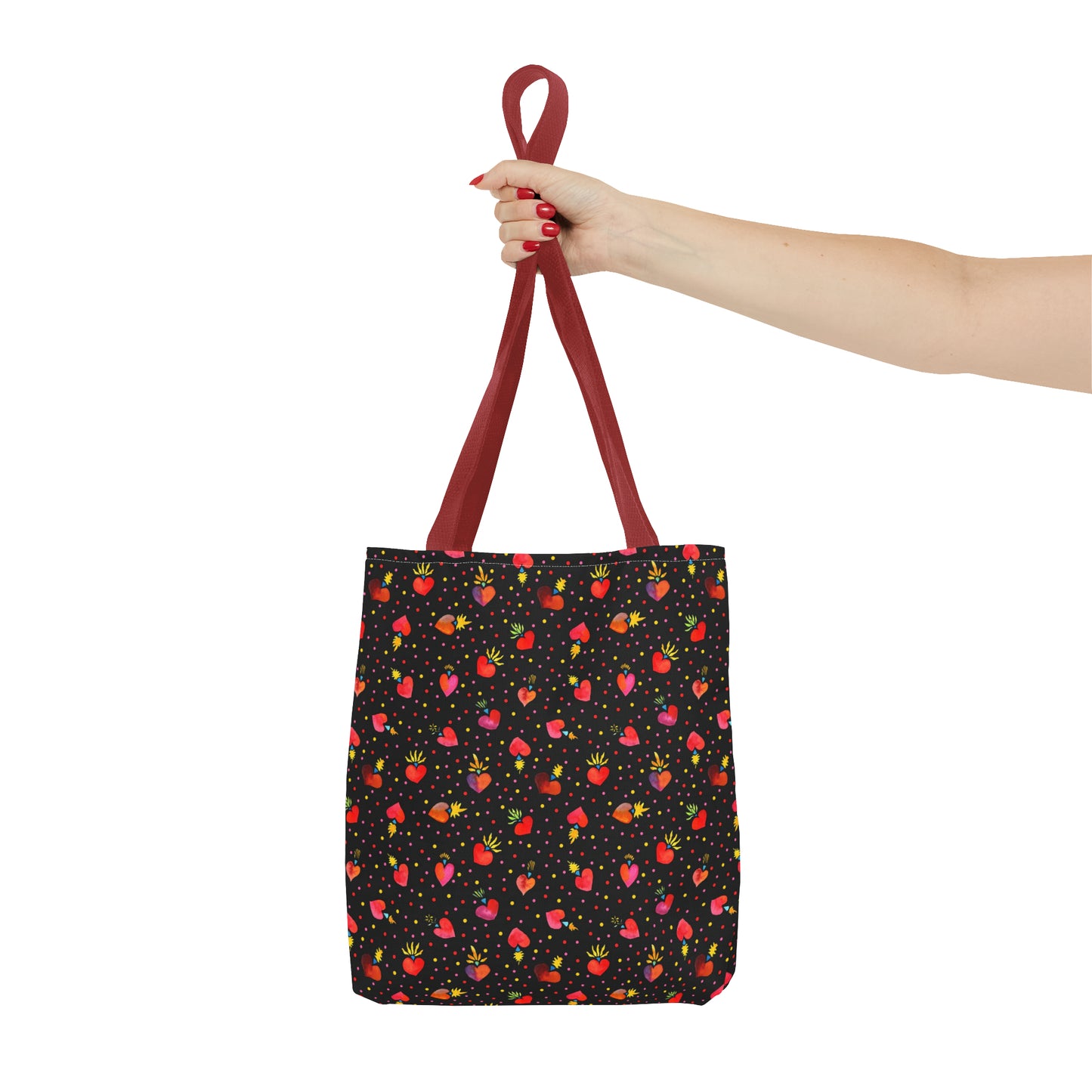 Frida Flaming Hearts Tote Bag