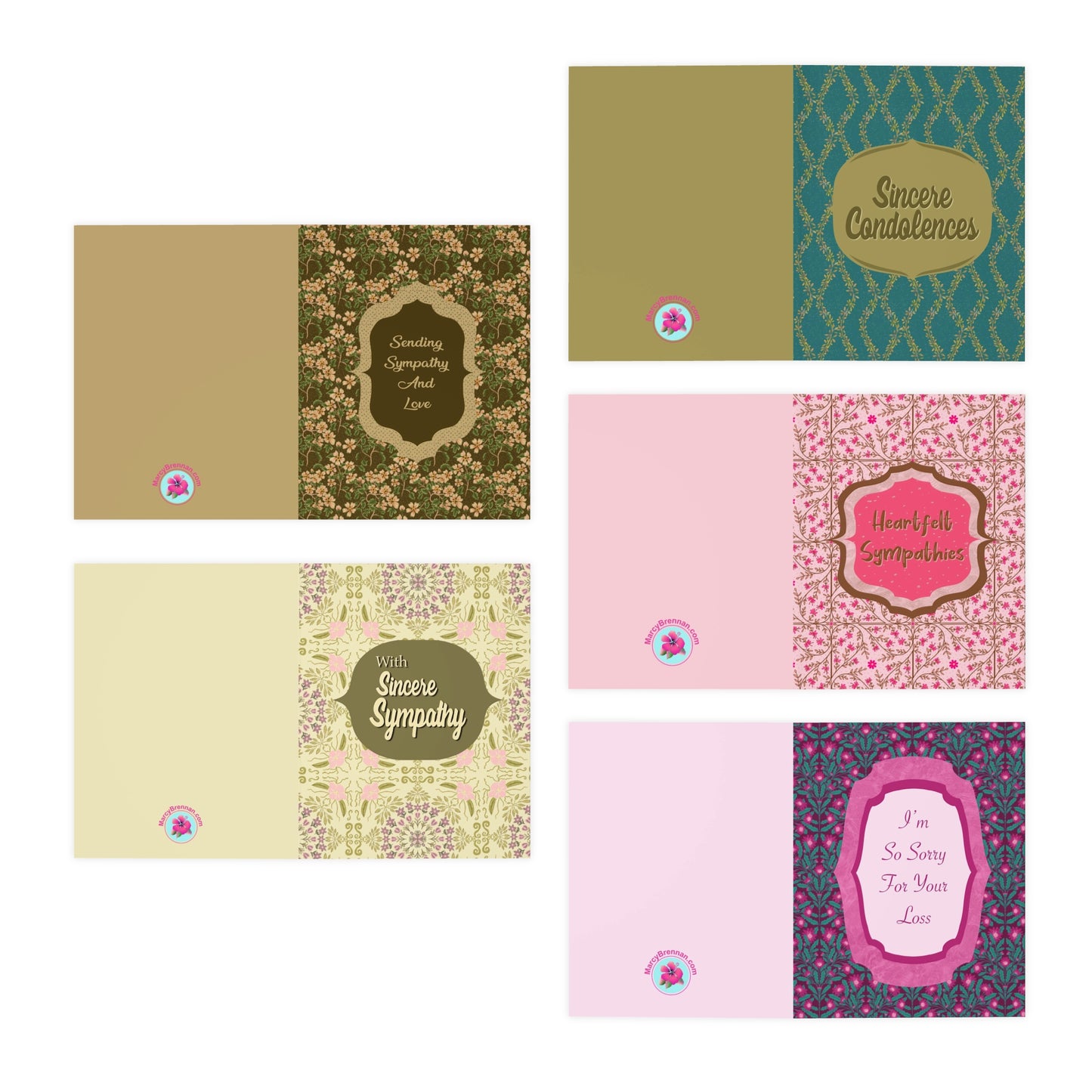 Sympathy Multi-Design Greeting Cards (5-Pack)