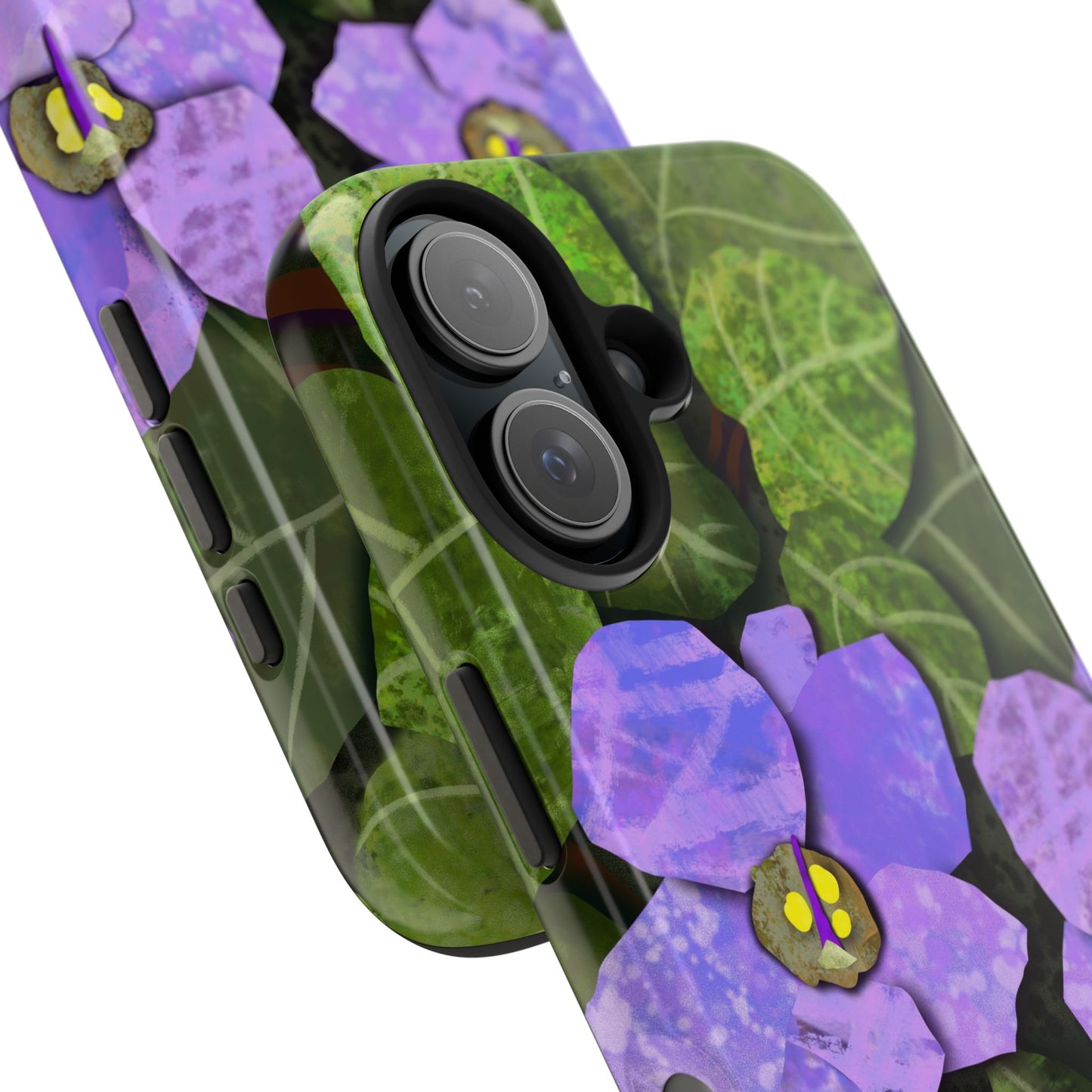 African Violets Collage Art Tough Phone Cases