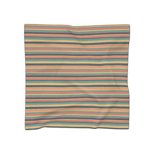 Sunbaked Stripes Square Poly Scarf