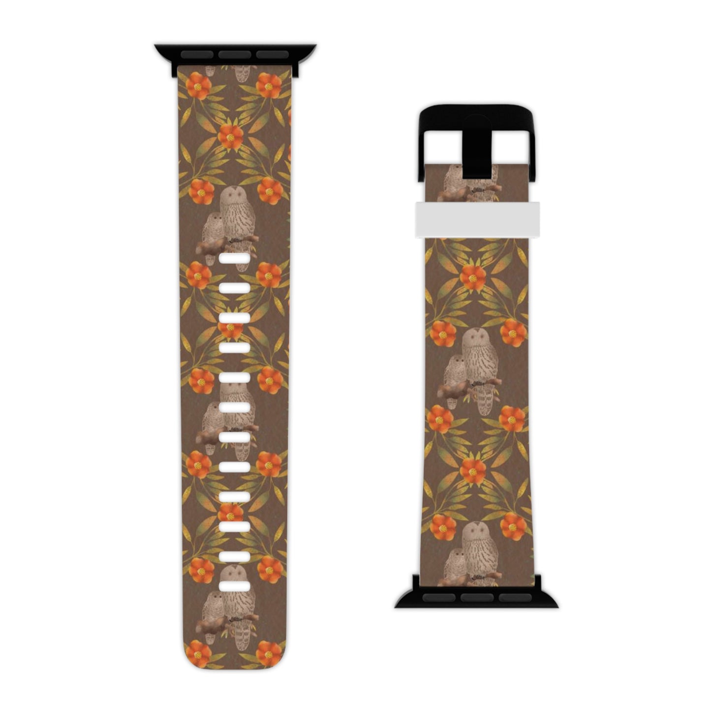 Owls and Flowering Vines Watch Band for Apple Watch