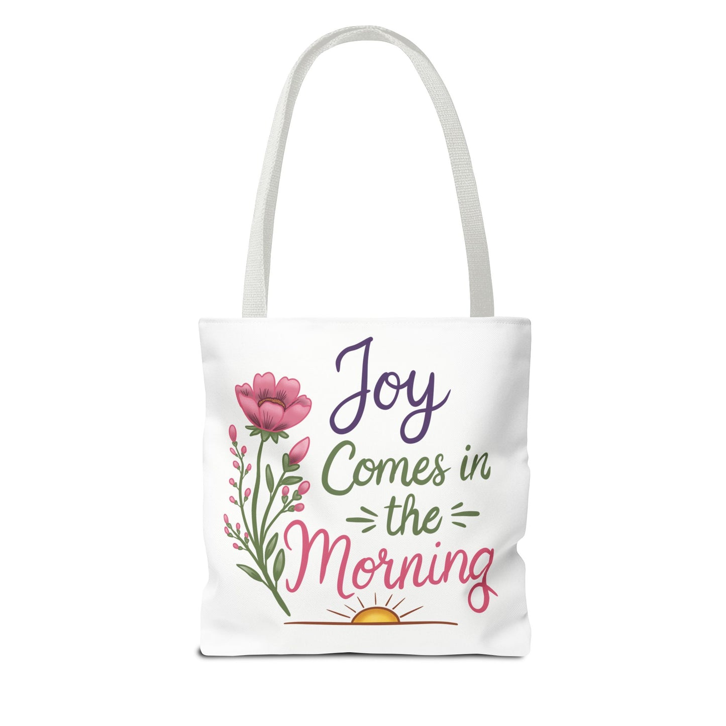 Joy Comes in the Morning Floral Tote Bag