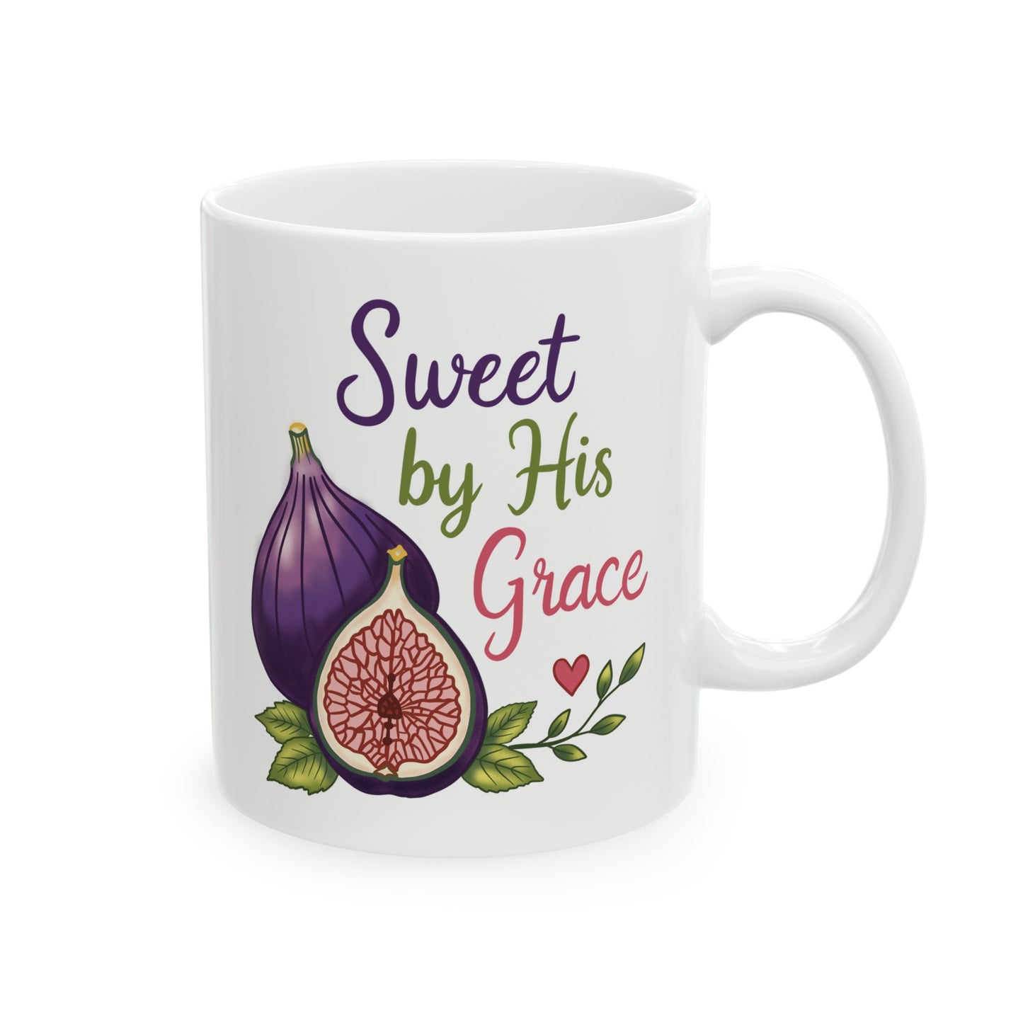 Sweet by His Grace Ceramic Mug — Botanical Coffee Tea Cup (11oz & 15oz)
