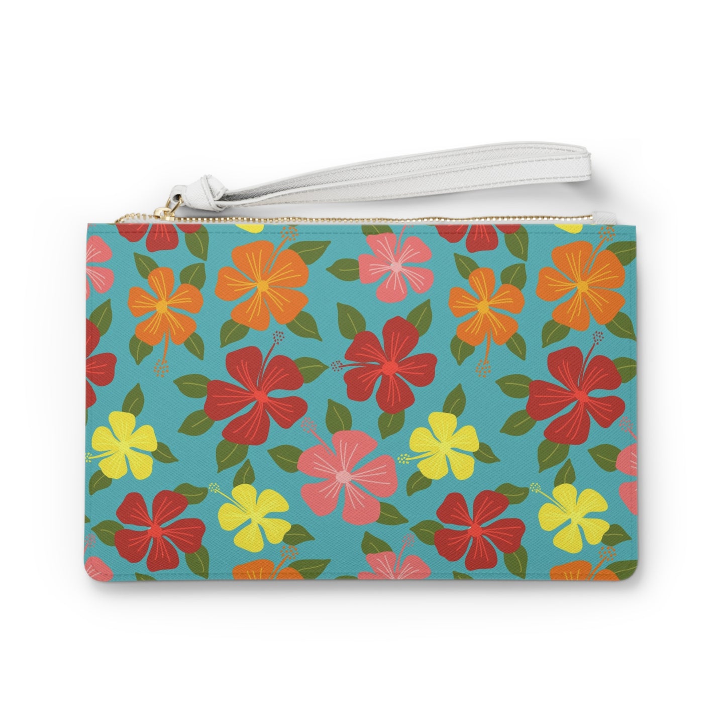 Retro Hibiscus Clutch Bag