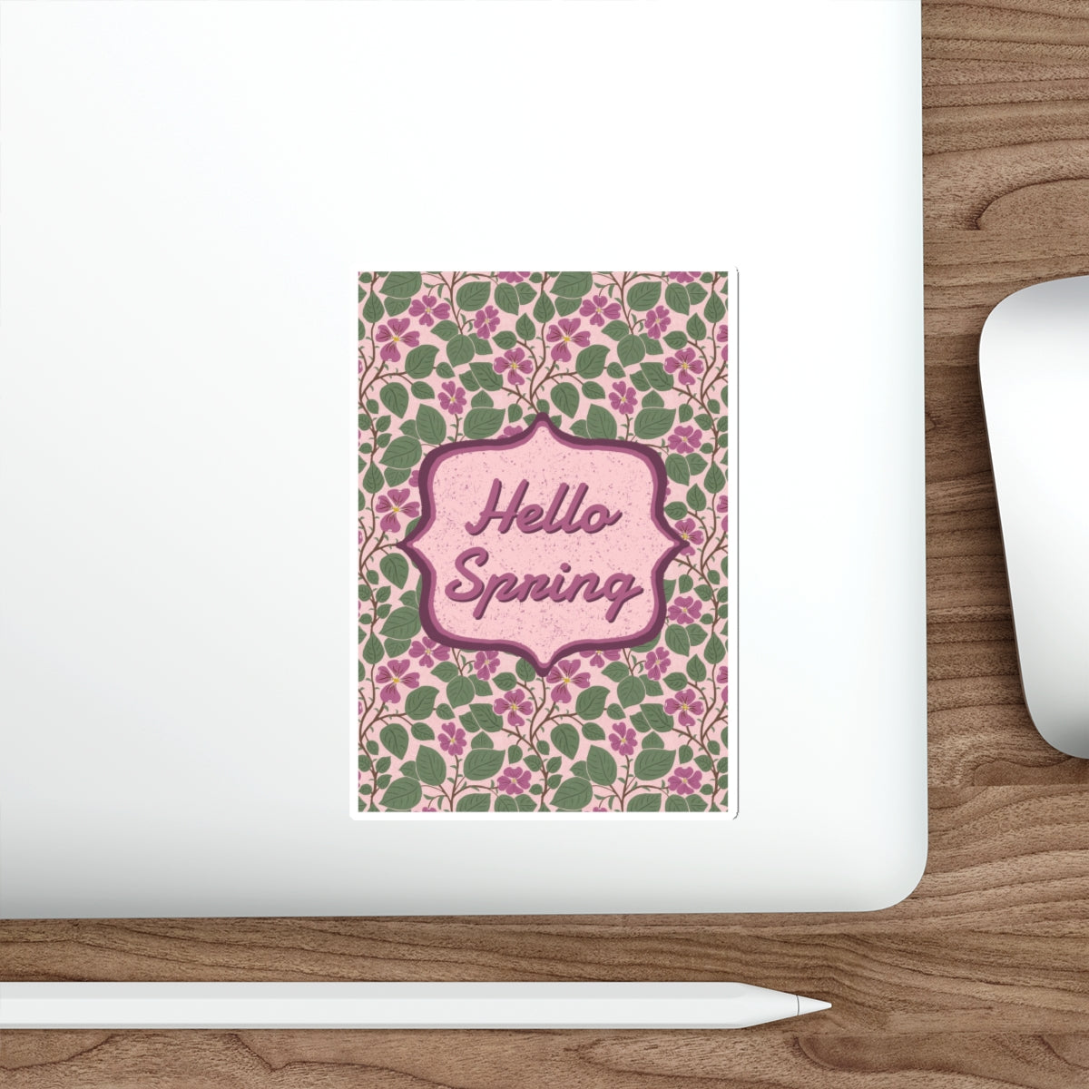 Pink Dogwoods — Hello Spring Die Cut Sticker