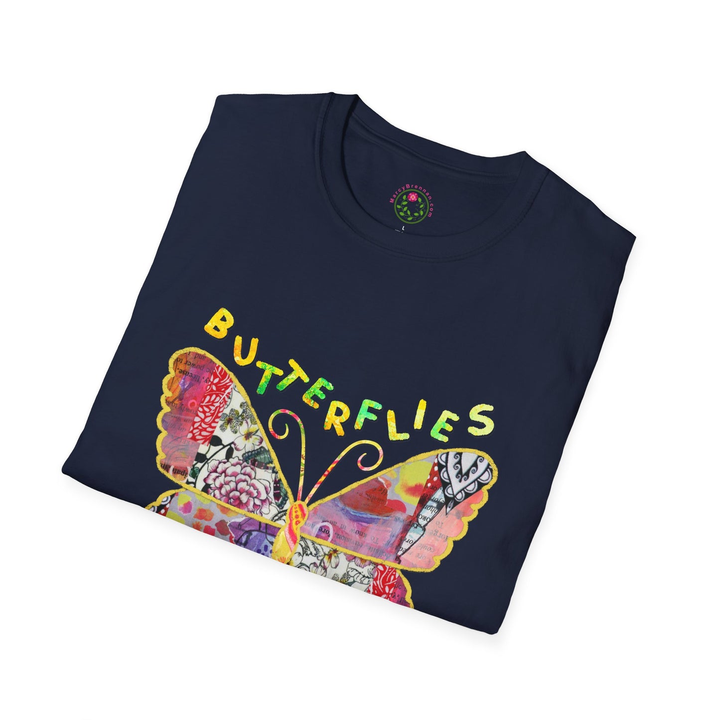 Boho Butterfly Collage Collage Softstyle T-Shirt