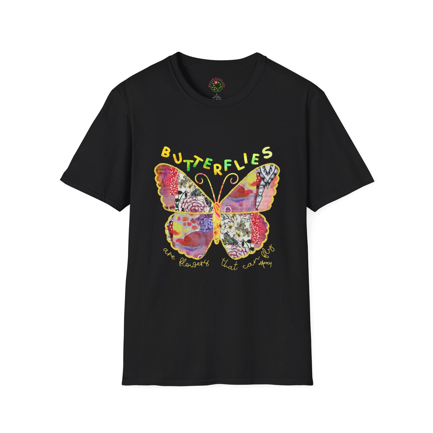 Boho Butterfly Collage Collage Softstyle T-Shirt