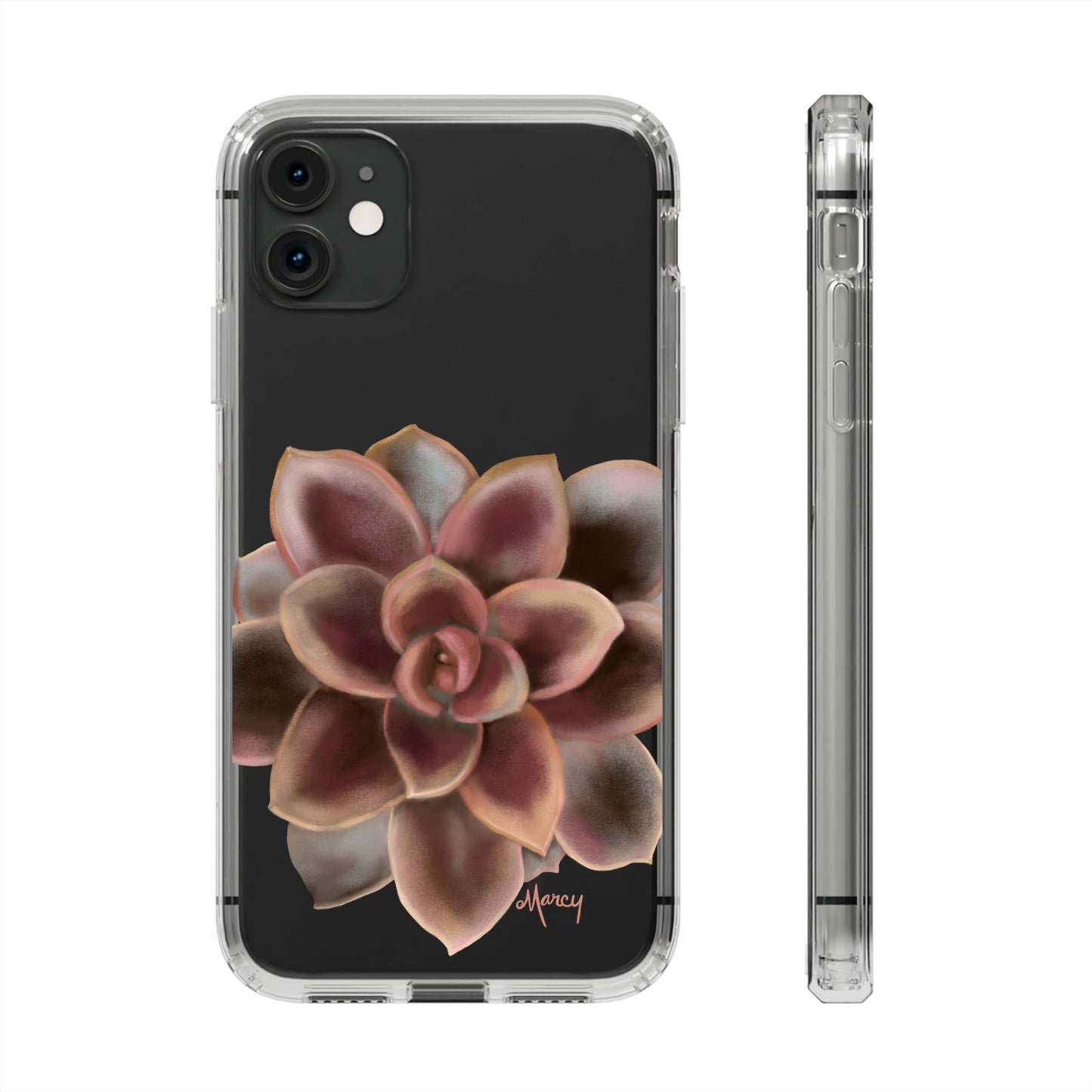 Chocolate Succulent Clear Cases