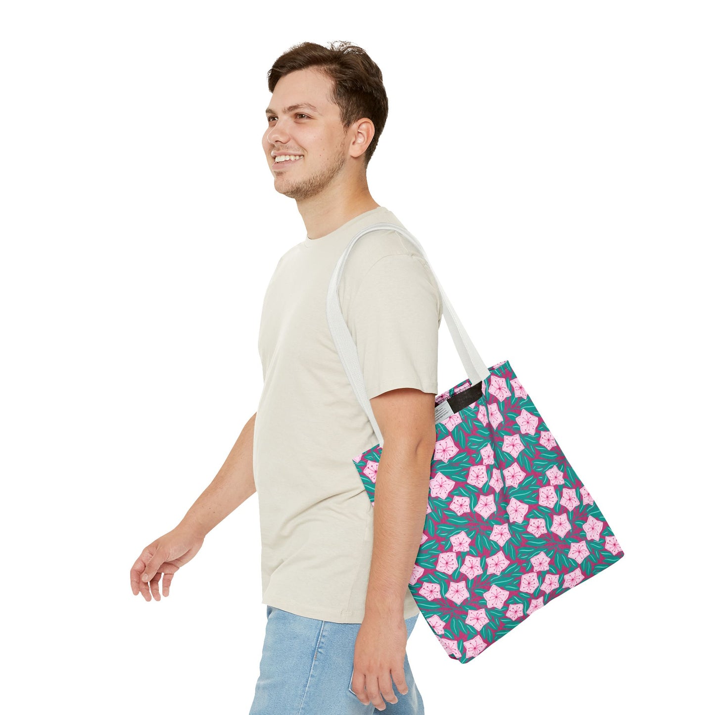 Pink Mountain Laurel Blossoms  All-Over Print Tote Bag