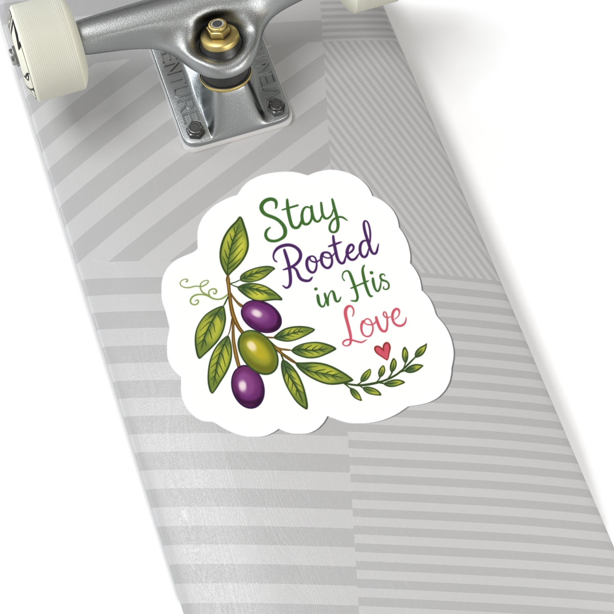 Stay Rooted in His Love Sticker — Faith-Based Olive Branch Kiss-Cut Sticker