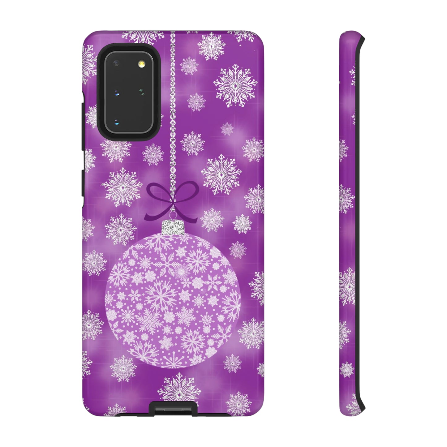 Glittering Snowflake Bauble in Purples Tough Cases