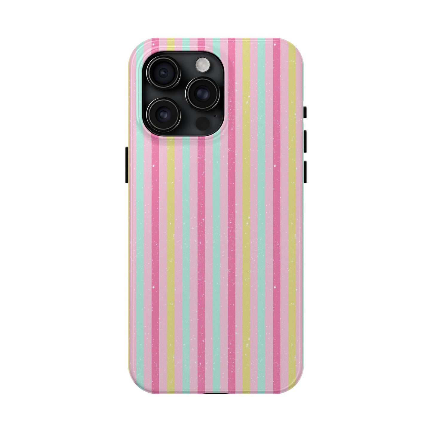 Pastel Stripes on Pink Tough Phone Cases