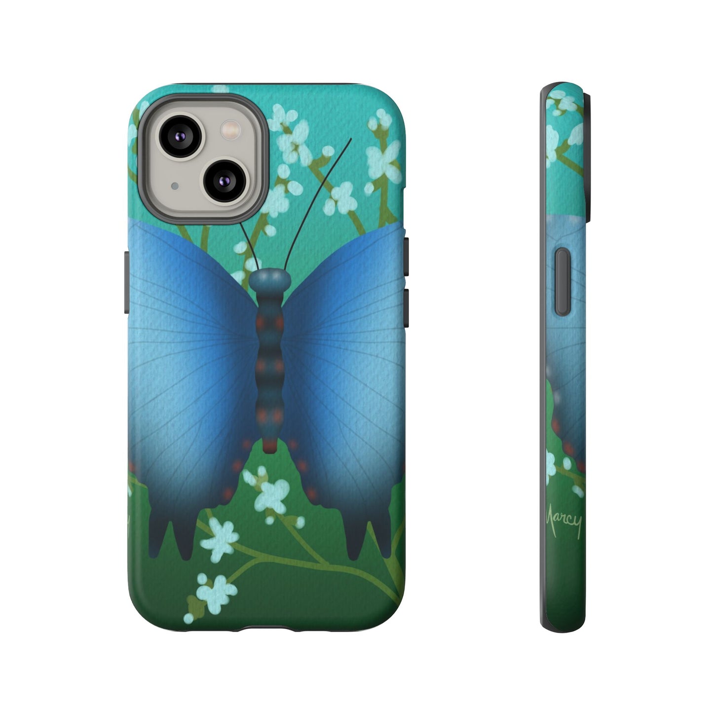 Blue Butterfly Tough Phone Case