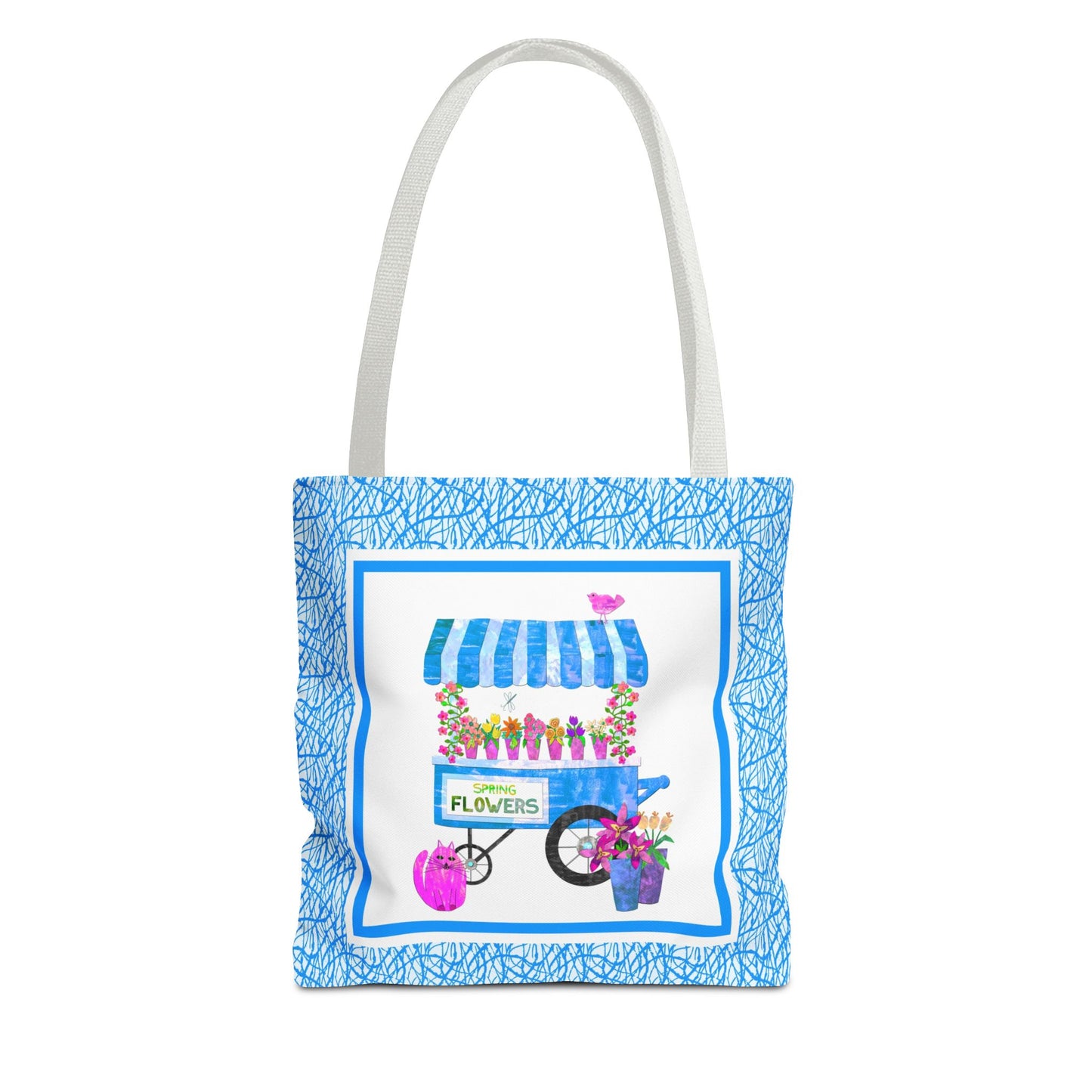 Spring Flower Cart Collage Tote Bag