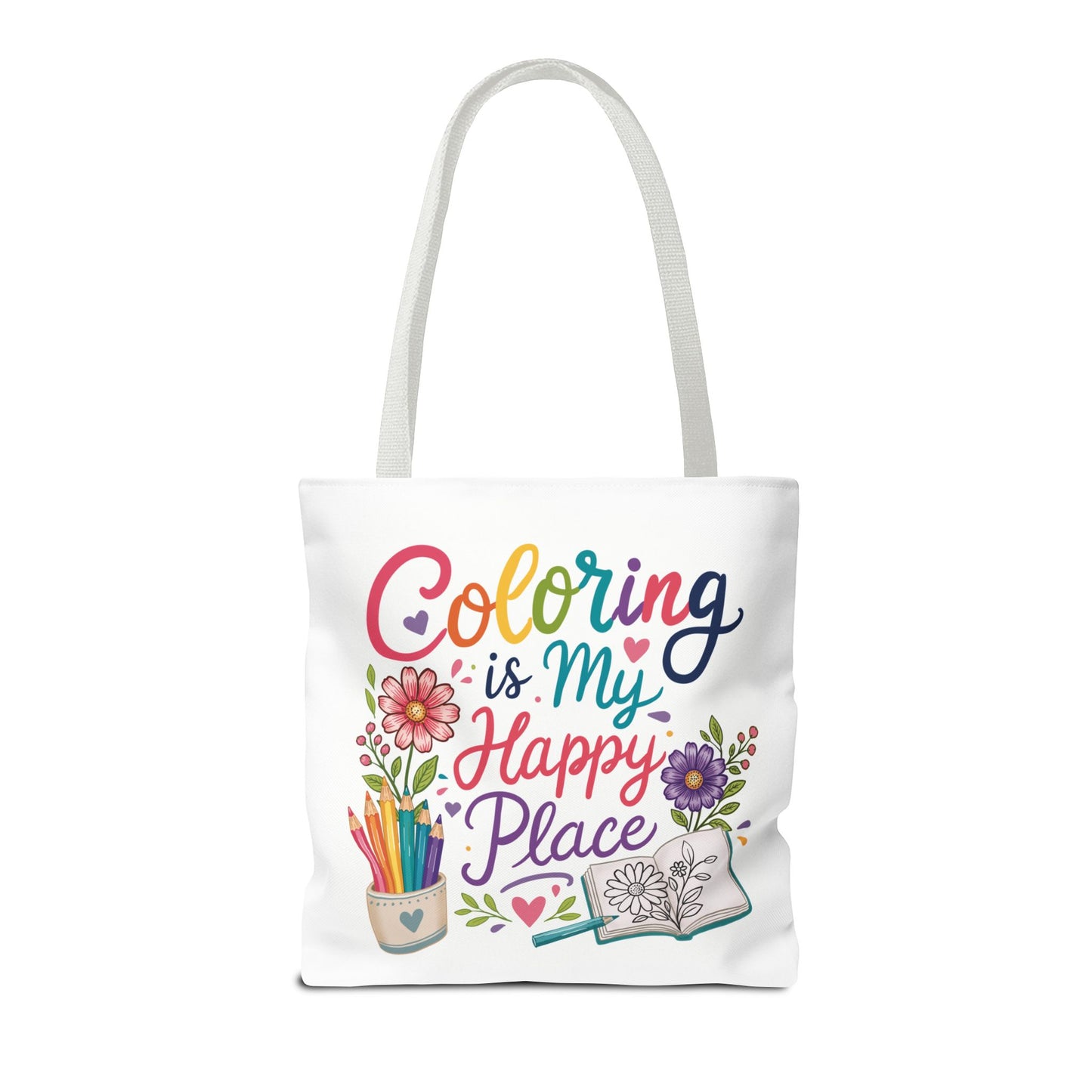 Coloring is My Happy Place Tote Bag