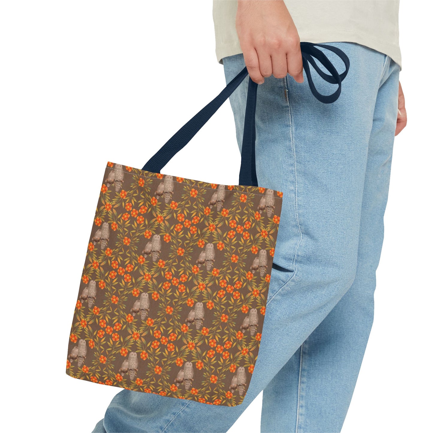 Owls and Flowering Vines Tote Bag