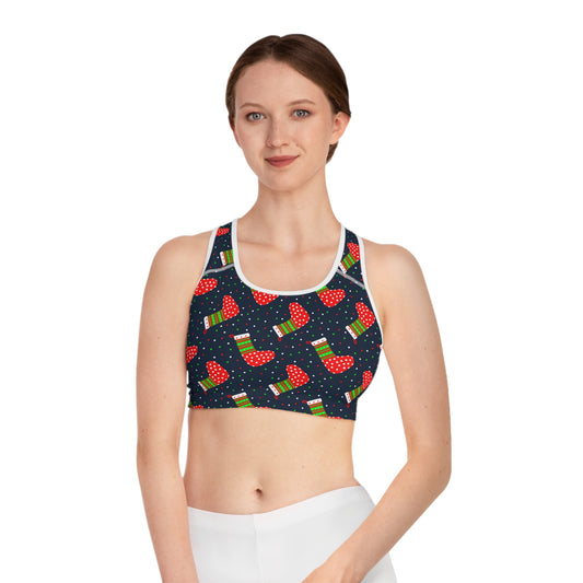 Christmas Stockings Sports Bra