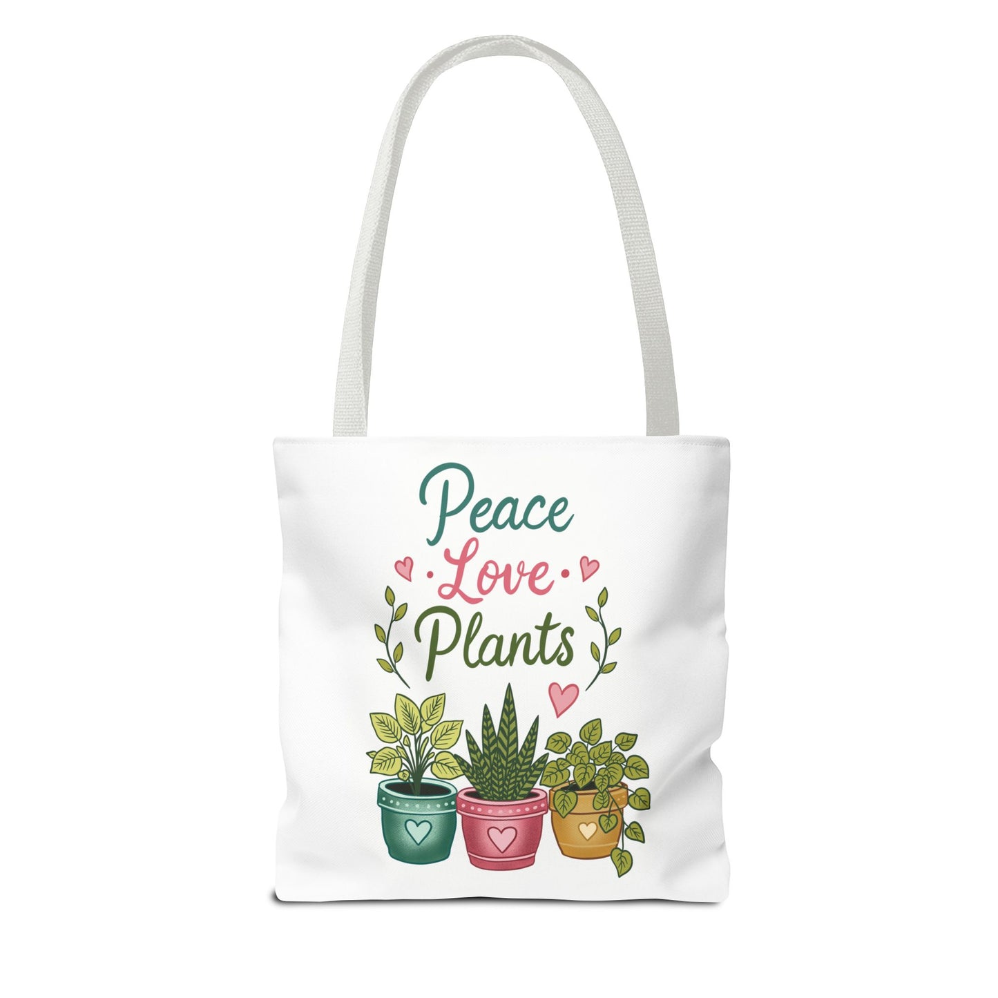 Peace Love Plants Tote Bag – Botanical Faith Canvas Shopper