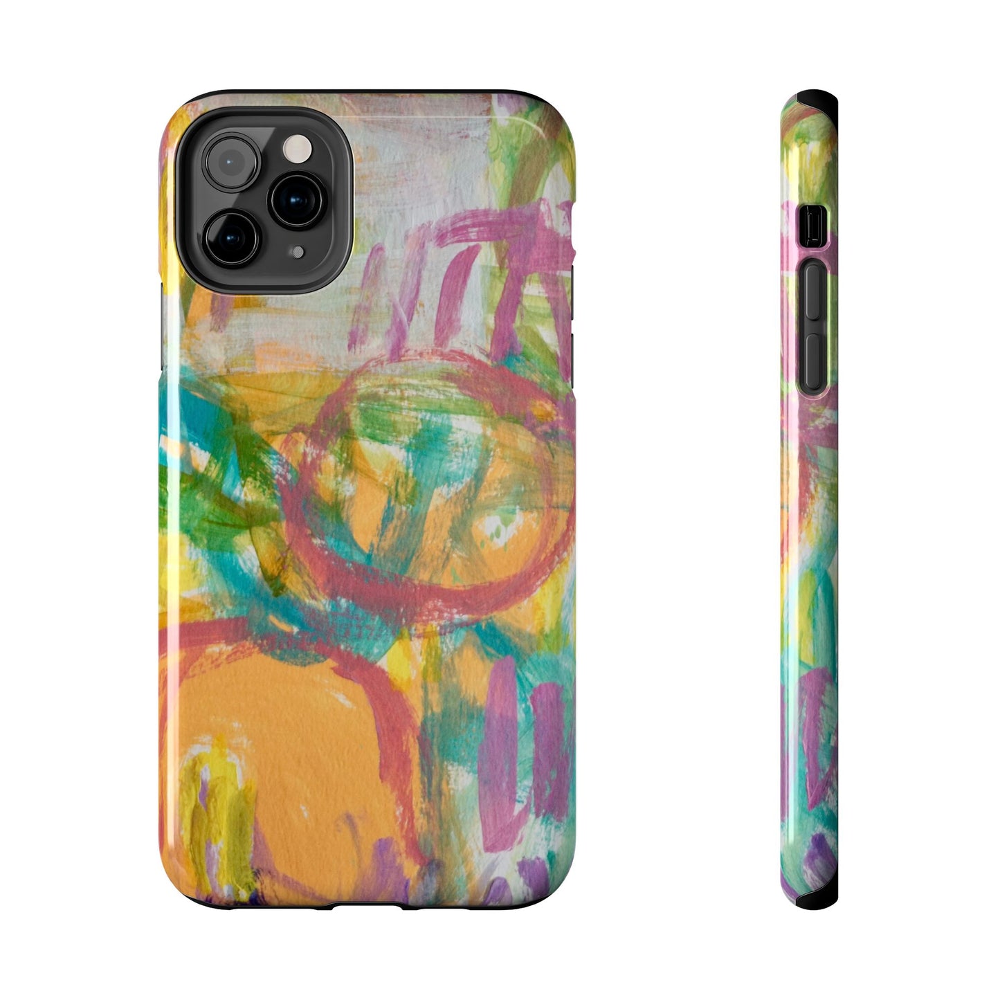 Abstract Pastel Circles Tough Phone Cases