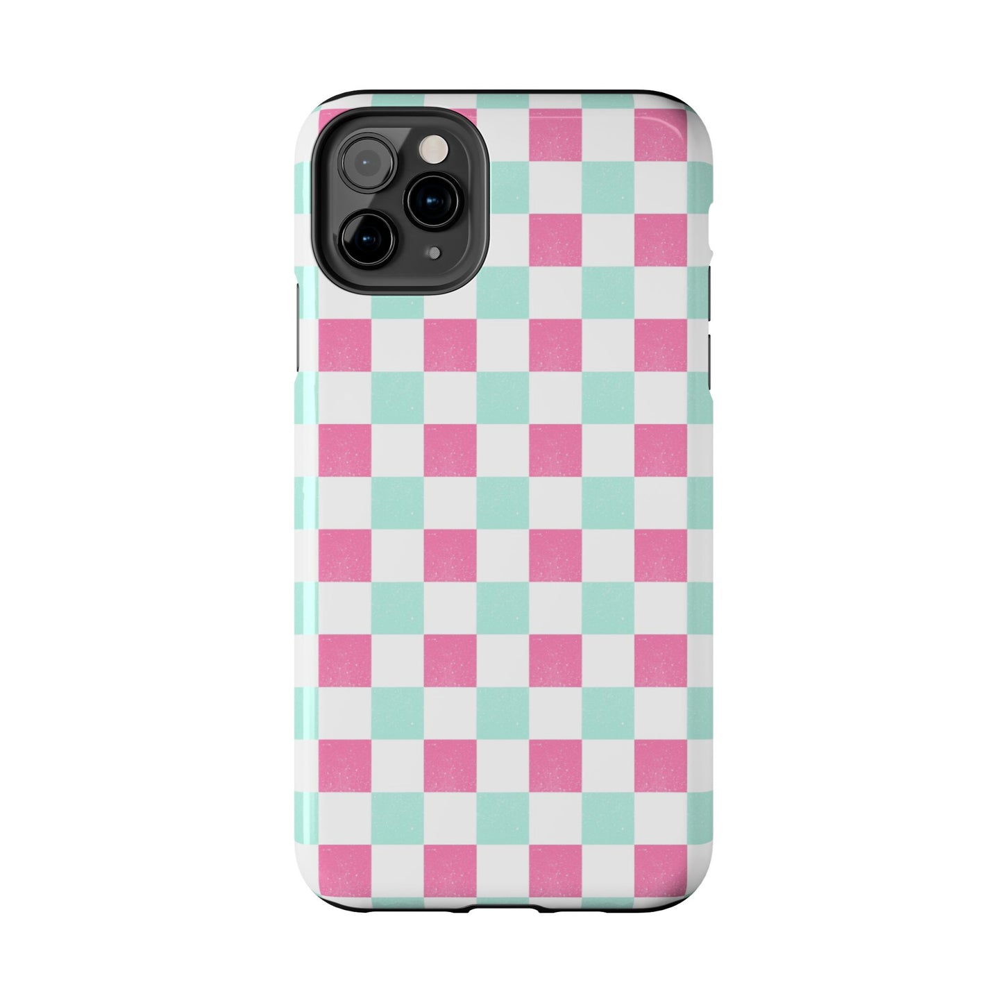 Pastel Christmas Checks Tough Phone Cases