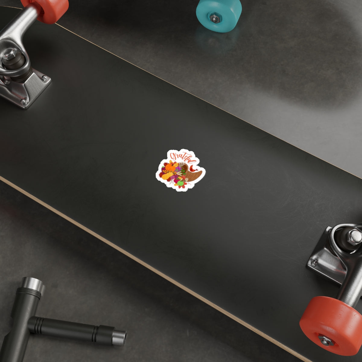 Cornucopia Collage Die Cut Sticker