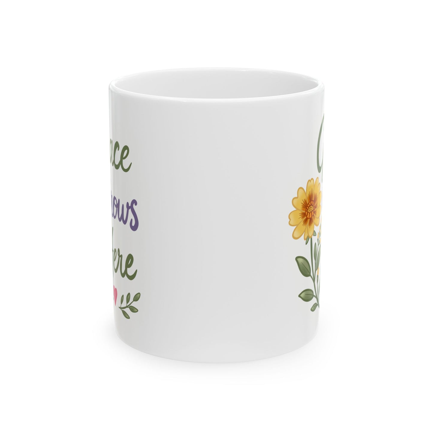 "Grace Grows Here" Inspirational Coffee Cup (11oz & 15oz)
