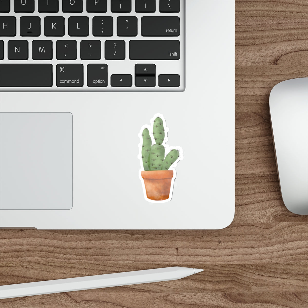 Cactus in Clay Pot Die Cut Sticker