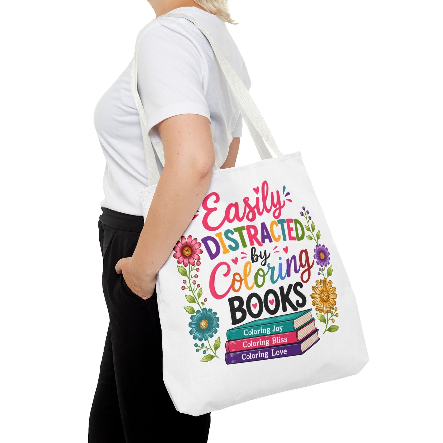 Easily Distracted by Coloring Books Tote Bag