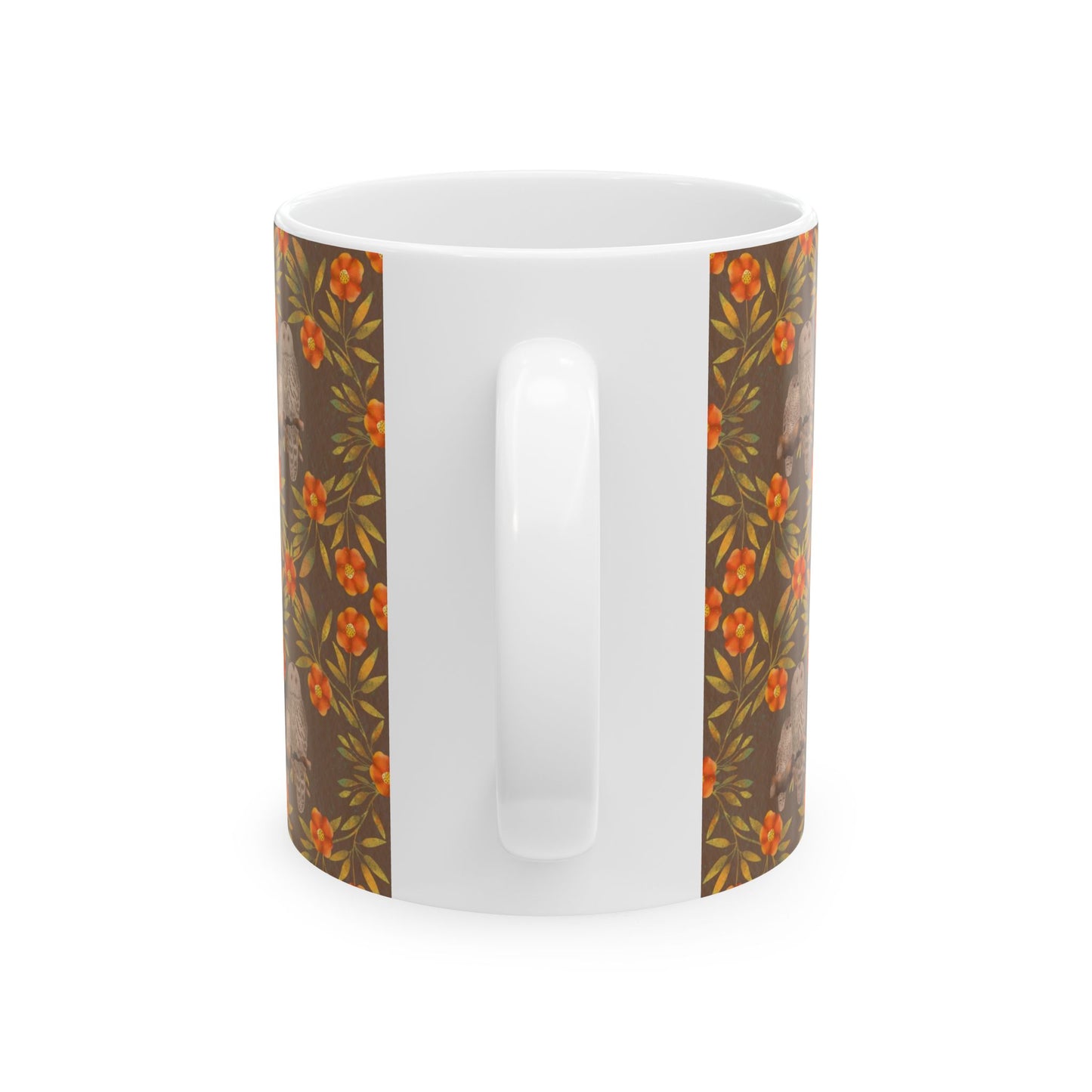 Owls and Flowering Vines Ceramic 11 oz Ceramic Mug