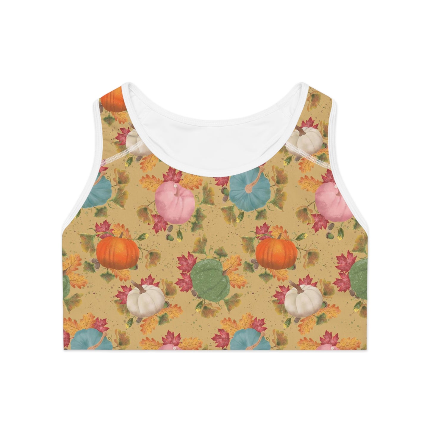 Colorful Pumpkins Sports Bra