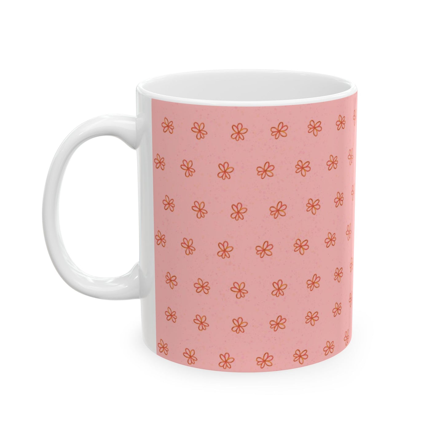 Pink Meadow Flowers Ceramic Mug 11oz