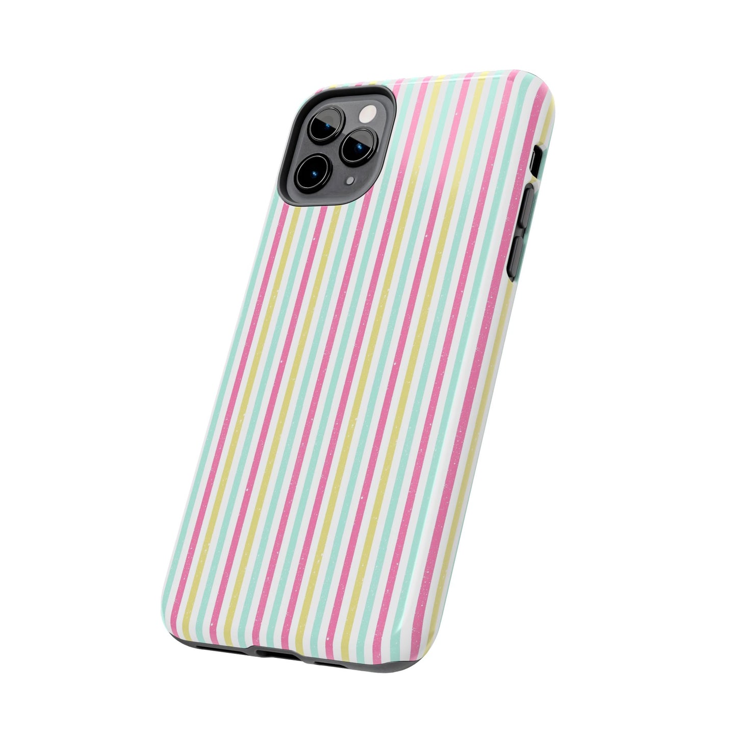 Pastel Stripes on White Tough Phone Cases